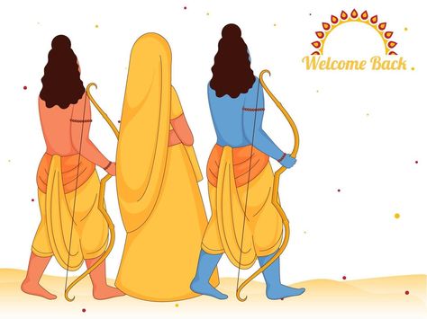 Ram Sita Laxman, Rama Sita, Ram Sita, Back Message, Lord Rama, Hindu Mythology, Cole Sprouse, Back View, Welcome Back