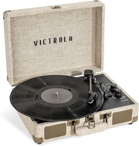 Amazon.com: Victrola Journey+ Bluetooth Suitcase Record Player, Dark Brown (VSC-400SB-DBR-SDF) : Electronics Victrola Record Player, Suitcase Record Player, Bluetooth Record Player, Portable Record Player, Turntable Record Player, Vintage Record Player, Vinyl Player, Vinyl Record Player, Vintage Suitcase