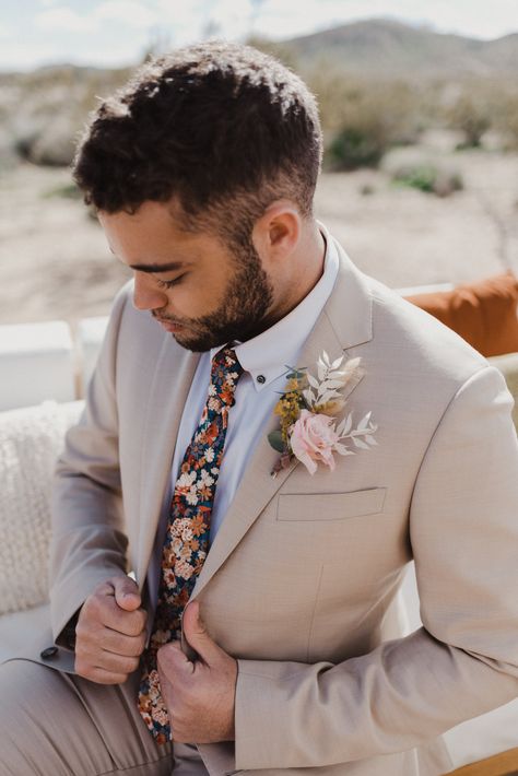 Groom Trends, Wedding Groomsmen Attire, Fiji Wedding, Joshua Tree Elopement, Wedding Aesthetics, Groom Wedding Attire, Tan Suit, Groomsmen Outfits, Wedding Suits Groom