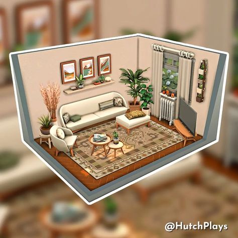 Sims 4 Furnishing Ideas, Sims 4 Family Room Ideas, Sims 4 Living Room Ideas No Cc Base Game, Sims Living Room Ideas Base Game, Sims House Ideas Interiors, Sims 4 Interior Design Ideas Living Room, Sims 4 Room Ideas Living Room, Sims 4 Artist House, Ts4 Living Room Cc