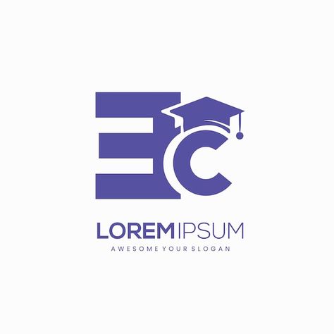 Ec logo. cap logo, educational logo.univ... | Premium Vector #Freepik #vector #business-logo #logo-templates #company-logo #abstract-logo Education Consultancy Logo, Educational Logo, Consultancy Logo, Math Logo, Education Logos, Consultant Logo, Logo University, Logo Education, Hotel Logo Design