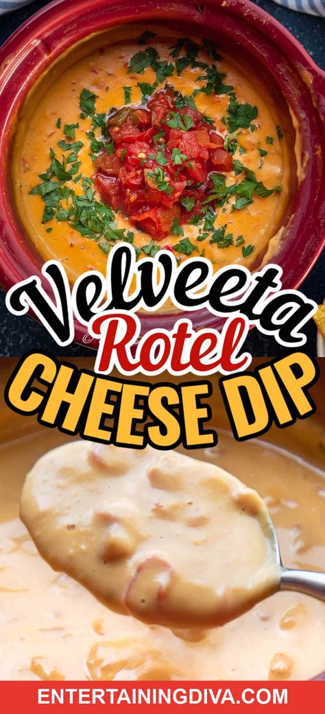 Easy Crockpot Velveeta Rotel Cheese Dip | Recipes Dip Recipes With Velveeta Cheese, Velveeta Bean Dip, Dip With Rotel And Velveeta, Crock Pot Cheese Dip Velveeta, Cheese Dip Recipes Velveeta Crock Pot, Velveeta And Rotel Dip, Velveeta Cream Cheese Rotel Dip, Rotelle Dip Velveeta, Rotel Cheese Dip Velveeta