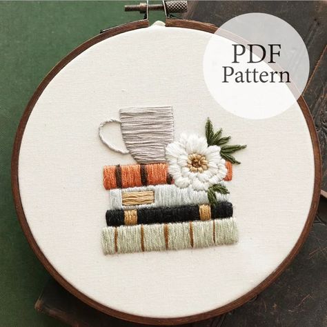 Beginner Embroidery, Hand Embroidery Patterns, Embroidery Pattern, Pdf Pattern, Embroidery Patterns, Hand Embroidery, United States, Embroidery, Coffee