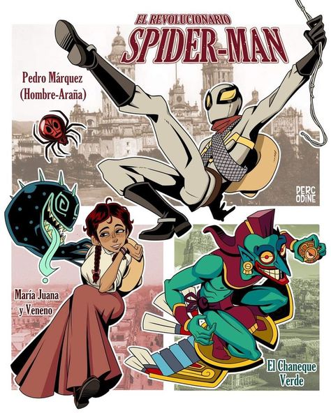 All Spiderman, Mexican Revolution, Spider Art, Marvel Spiderman Art, Spiderman Comic, The Spider, Superhero Design, Spiderman Art, Superhero Art