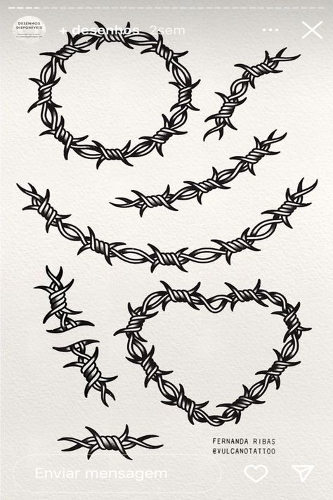 Traditional Barbed Wire Tattoo Design, Barbed Wire Flash Tattoo, Trad Barbed Wire Tattoo, Barb Wire Tattoo Traditional, American Traditional Tattoos Barbed Wire, Barbwire Tattoo Design, Barbwire Traditional Tattoo, Black School Tattoo, American Traditional Barbed Wire