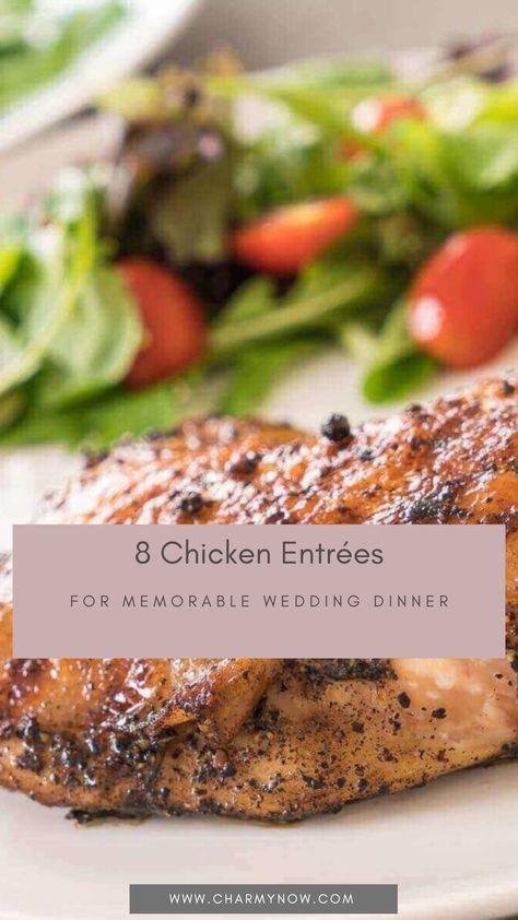 From Classic to Creative: 8 Chicken Entrées for Memorable Wedding Dinner – How to Delight Your Guests on a Budget | By Charmy Now | Millennial Wedding Planner Book | Available in USA and Canada | Bringing peace of mind to your planning journey, Wedding dinner menu, Budget-friendly wedding food, Wedding chicken dishes, Affordable wedding catering, Wedding reception chicken, Creative wedding entrees, Chicken wedding meal ideas, Wedding budget tips, Wedding food inspiration, Wedding menu planning Wedding Meal Ideas, Chicken Wedding, Wedding Chicken, Wedding Budget Tips, Wedding Buffet Menu, Wedding Entrees, Millennial Wedding, Buffet Wedding Reception, Wedding Food Menu