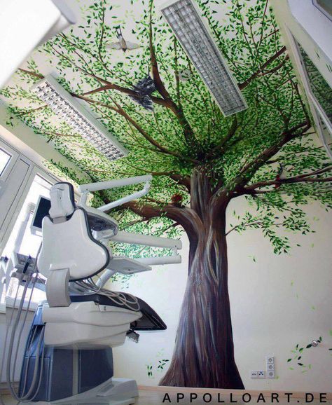 Dental decor Tree Mural, Bedroom Murals, Wall Painting Decor, Home Diy Decor, Home Diy Projects, Mural Painting, Room Wallpaper, Tree Wall, Mural Art