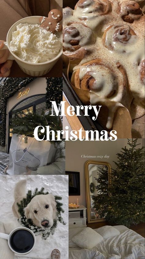 Christmas collage with 5 pictures Collage, Coffee, Christmas Decorations, Christmas, Instagram, Christmas Food, Instagram Photos, Wall