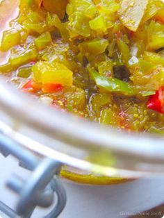 yum...pear pepper relish Pear Relish Canning, Pear Relish Recipe, Allotment Recipes, Pear Relish, Fried Dog, Chow Chow Recipe, Pear Honey, Pretty Jars, Canning Pears