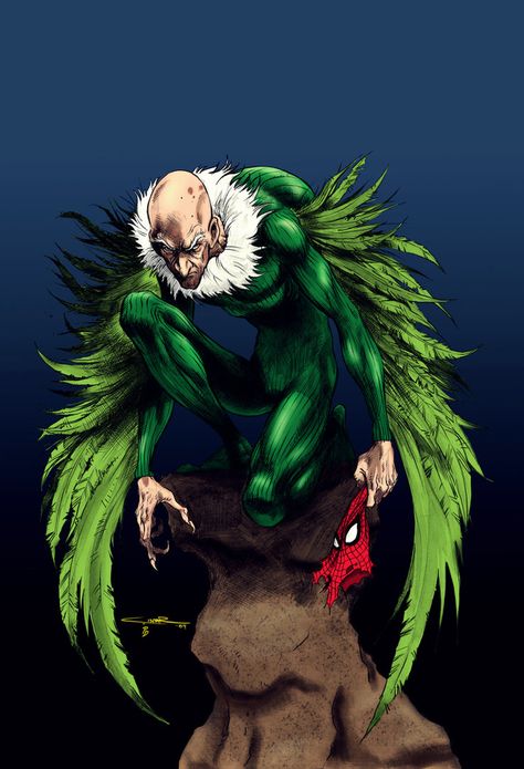 Vulture by statman71 on DeviantArt Vulture Spiderman, Vulture Marvel, The Vulture, Spiderman Ps4, Comic Book Art Style, Comic Villains, Marvel Comics Superheroes, Marvel Villains, Marvel Spiderman Art