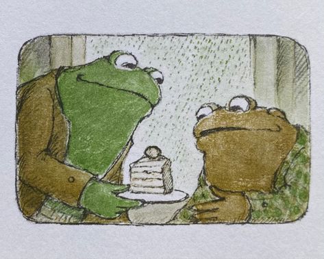 Frog and toad cake Frog And Toad Illustration, Frog And Toad Cake, Frog And Toad Drawing, Frog And Toad Art, Toad Cake, Frog And Toad Tattoo, Frog And Toad Aesthetic, Toad Aesthetic, Frog Art