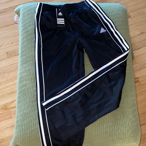 Black And White Adidas Pants New With Tags White Adidas Pants, Adidas Track Pants Outfit, Adidas Sweatpants Outfit, Adidas Pants Outfit, Black And White Sweatpants, Y2k Sweatpants, Adidas Clothes, Sweatpants Adidas, Track Pants Outfit