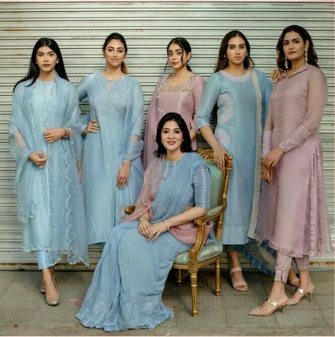 Pastel blue salwar suits Pastel Dresses Indian, Pastel Color Salwar Suits, Pastel Blue Indian Outfit, Churidar Ideas Simple, Satin Churidar Designs Ideas, New Salwar Suit Designs 2023, Pastel Salwar Suit Party Wear, Georgette Dress Designer Latest, Pastel Colour Churidar Designs