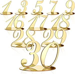 Mirror Table Numbers, Gold Wedding Table Numbers, Table Numbers Gold, Catering Decor, Table Numbers For Wedding, Gold Table Numbers Wedding, Table Number Stands, Elegant Mirror, Acrylic Table Number