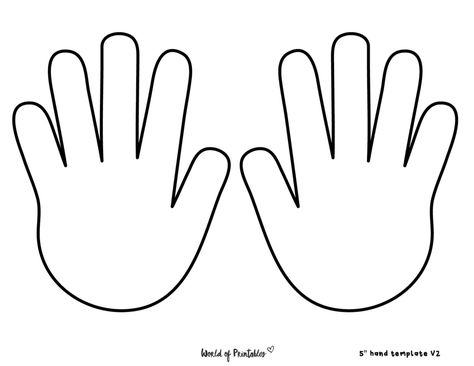 Hand Craft For Preschool, Left And Right Hands Printable, Left Hand Right Hand Printable, Left And Right Hand Printable, Printable Handprint Template, Hand Drawing Template, Hand Print Outline, Hand Print Template Free Printable, Hands Template Free Printable