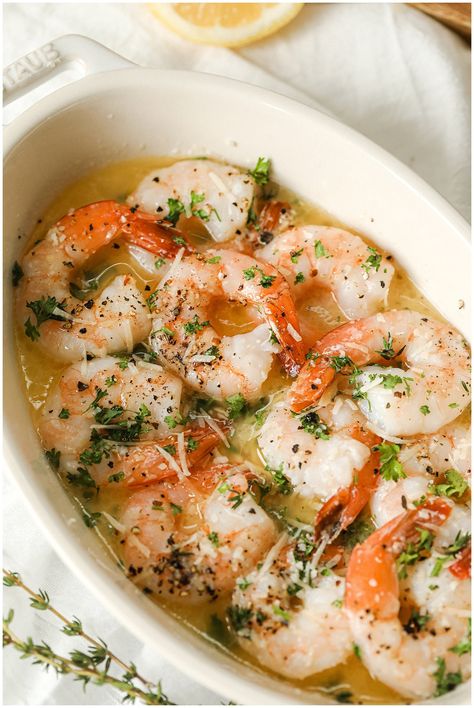 Limewashing Brick, Romabio Limewash, Butter Garlic Shrimp, Limewash Brick, Oven Baked Shrimp, Garlic Shrimp Scampi, Broiled Shrimp, Baked Shrimp Recipes, Recipes For The Family