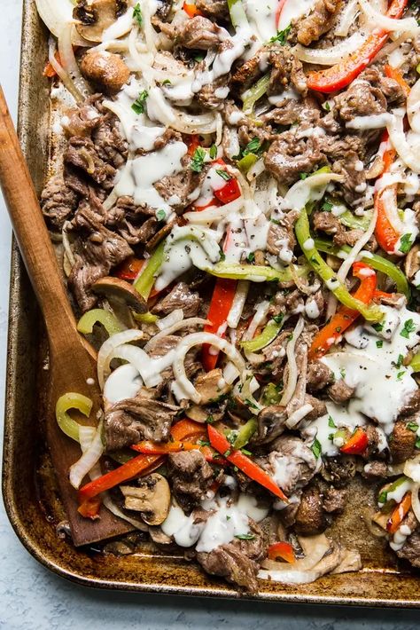 Leftover Steak Recipes, Winning Recipes, Cheesesteak Recipe, Leftover Steak, The Modern Proper, Modern Proper, Sheet Pan Suppers, Sheet Pan Dinners Recipes, Indulgent Food