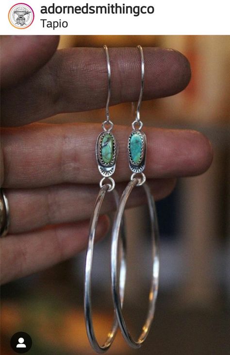 Sterling Silver Turquoise Jewelry, Turquoise Silver Earrings, Modern Turquoise Jewelry, Silver And Turquoise Jewelry, Diy Turquoise Jewelry, Vintage Turquoise Jewelry, Handmade Turquoise Jewelry, Small Silver Earrings, Turquoise Stone Jewelry