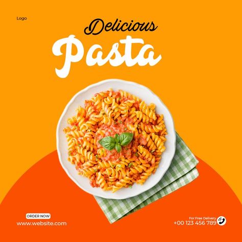 Pasta Social Media, Recipe Template, Social Media Post Design, Rice Pasta, Instagram Design, Restaurant Recipes, Post Design, Social Media Template, Chana Masala