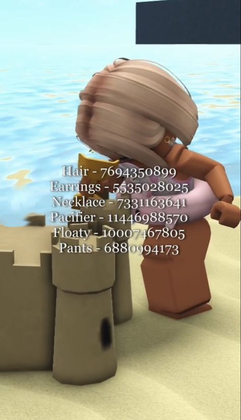 Swimming Suit Roblox Code, Brown Hair Roblox Id, Dad Outfits, Bloxburg Clothes, Toddlers Swimwear, Bloxburg Outfits, Outfit Ideas Beach, Pic Code, Bloxburg Codes