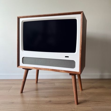 Retro Mid Century Modern TV | Retro Wooden TV | Retro TV | Cordova Woodworking Mid Century Tv, Carpentry And Joinery, 70s Home, Carpentry Projects, 70s Home Decor, Retro Mid Century Modern, Vintage Tv, Retro Tv, Modern Tv