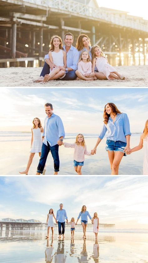 Gorgeous Family Photos, Maldives Family Photoshoot, Beach Family Photos Under Pier, Pier Family Photoshoot, Beach Photoshoot Ideas Family Of 5, Older Family Beach Photos, Ocean Family Pictures, Family Portrait Beach, Beach Family Poses