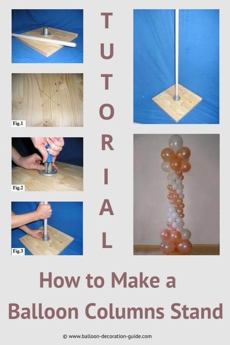 For air filled balloon columns you need a sturdy base. In a few easy steps you can make that balloon stand yourself. Simply follow our short tutorial. Diy Base For Balloon Arch, Stand For Balloon Arch, Diy Balloon Pillar Stand, How To Make A Column Stand, Diy Ballon Column Stand, Balloon Stands Columns Diy, How To Do Balloon Columns, Ballon Collums Diy, Diy Column Stand