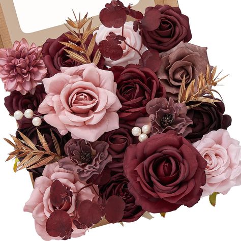 Mauve Flowers Wedding, Maroon Floral Arrangements, Mauve Flower Arrangements, Plum And Navy Blue Wedding, Burgundy Baby Shower Ideas, Burgundy Birthday Party Ideas, Dusty Rose Baby Shower Theme, Burgundy Flower Centerpieces, Burgundy Bridal Shower Ideas