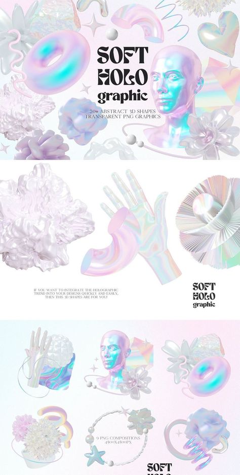 Y2k Graphic Design Free, Holographic Poster Graphic Design, Holographic Effect Photoshop, Iridescent Design Graphic, Trends In Graphic Design, Holographic Drawing Tutorial, Iridescent Graphic Design, Holographic Design Graphics, Holographic Tutorial Art