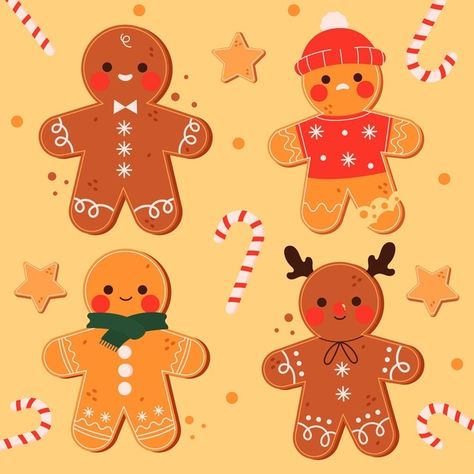 Ginger Bread Design Ideas, Gingerbread Man Inspiration, Christmas Gingerbread Man Drawing, Gingerbread Man Designs Decorating, Cute Gingerbread Man Drawing, Gingerbread Men Illustration, Ginger Bread Cookies Drawing, Gingerbread Men Drawing, How To Draw Gingerbread Man