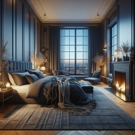 Buy 3 Images. Dramatic Luxury Master Bedroom Highrise With City View Online in India - Etsy Royal Bedroom Ideas Luxury Master Suite, Comfy Luxury Bedroom, Big Master Bedrooms Plan Layout, Luxury Bedroom Master With Bay Window, Dream House Master Room, Dream Bedroom Luxury Master Suite Romantic, Luxurious Bedrooms Elegant, Fancy Hotel Room Luxury, Huge Bedroom Luxury Master Suite