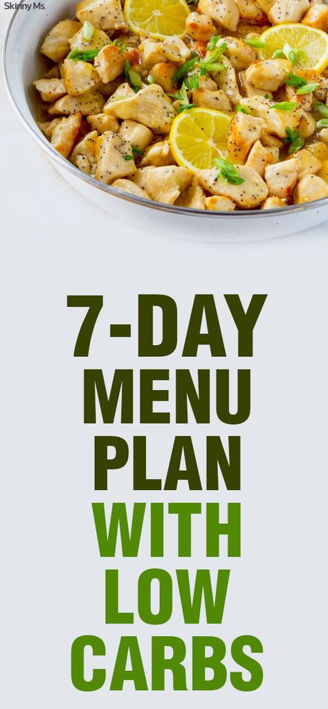 This 7-Day Menu Plan w/ Low Carbs is the perfect jumpstart to a clean eating, low carb eating plan! #lowcarbmenuplan #lowcarbrecipes Clean Eating Low Carb, Eating Low Carb, Resep Diet, Makanan Diet, Menu Plan, Low Carb Eating, Low Carbs, Eating Plan, No Carb Diets