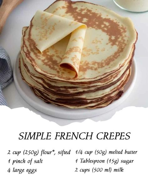 Search Results for “Simple French Crepes” Crêpes, Pancakes, Breakfast Recipes, French Crepes Recipe, Crepe Ingredients, French Crepes, Melted Butter, Crepes, The Recipe