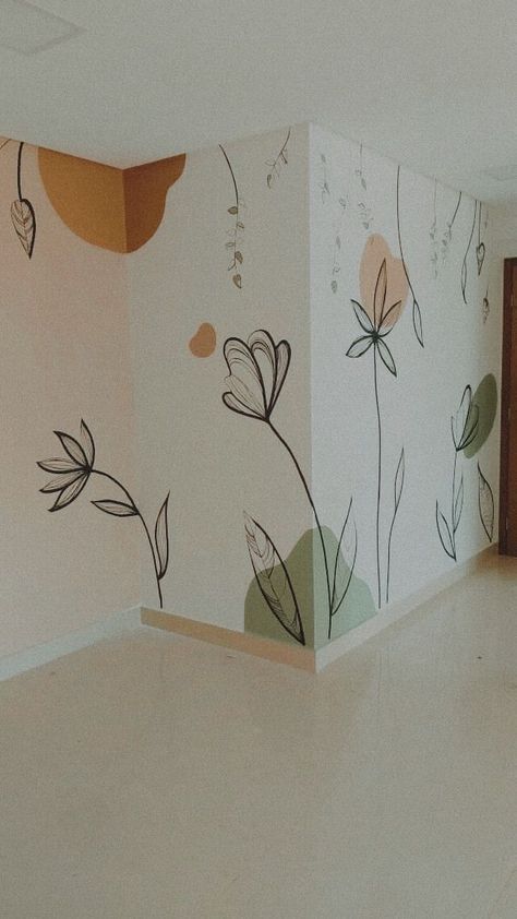 Wall Murals Diy, Creative Wall Painting, Diy Wall Painting, Desain Quilling, Room Wall Painting, Wall Painting Decor, Small Hallway, Wall Murals Painted, Hallway Ideas Entrance