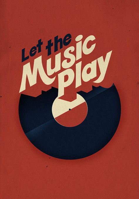 Wallpaper Hippie, Let The Music Play, Logo Retro, Vintage Poster Design, 강아지 그림, Vinyl Music, Room Posters, Music Print, Vintage Wallpaper