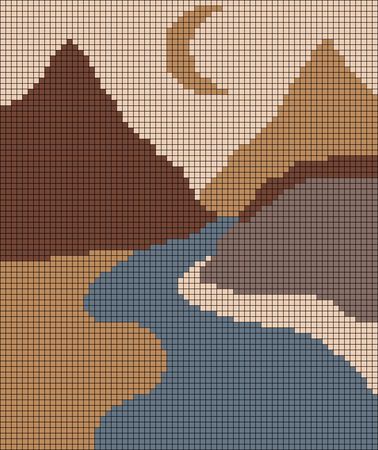 Tapestry Loom Weaving, Grid Template, Moon Phases Art, Crochet Wall Art, Tapestry Loom, Cross Stitch Landscape, Diy Yarn Crafts, Crochet Wall Hangings, Pixel Art Grid