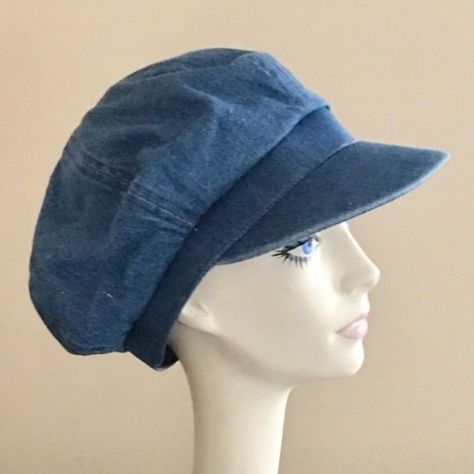 Denim Newsboy Cap Hat. Cotton. Add A Flower Or Ribbon For Different Looks. New. Never Tagged. Never Worn. Unisex Styling 100% Cotton Approx 23" Inside Circumference Mens Waterproof Hiking Boots, Floppy Straw Hat, Chanel Hat, Pink Baseball Cap, Vintage Veils, Black Fedora, Lounge Bra, Gucci Hat, Sun Cap