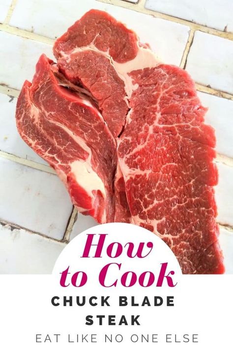 Learn how to cook this cheap cut of steak. Chuck Blade is a great steak to use for making shredded beef tacos  #taco #chuck #beef #steaks Chunk Steak Recipes, Chuck Steak Tacos Recipes, Beef Blade Steak Recipes, How To Cook Chuck Steak, Beef Chuck Blade Roast Recipes, Chuck Steak Tacos, Blade Steak Recipes, Beef Chuck Steak Recipes, Beef Blade Roast