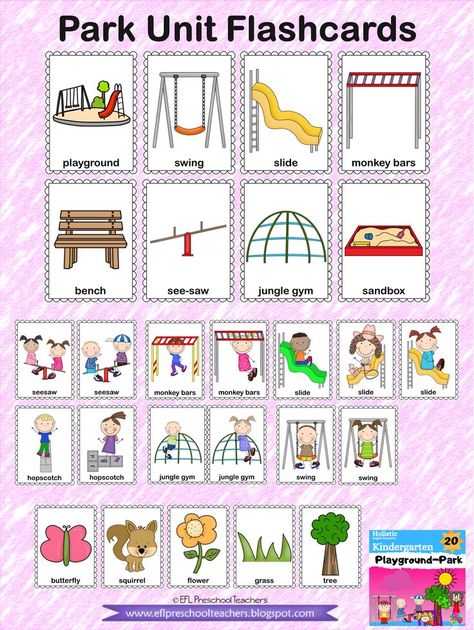 Park Unit Flashcards are a popular classroom tool to play as many games as you have the time. Not only play, but to introduce the new vocabulary of the unit to improve your student’s memorization skill. English activities for kids.English for elementary school. Speech therapist.4 years old.Ingles. Flashcards For Kindergarten, Preschool Activities At Home, New Vocabulary, English Teaching Materials, English Activities For Kids, Esl Activities, Kindergarten Learning Activities, Classroom Tools, Esl Lessons