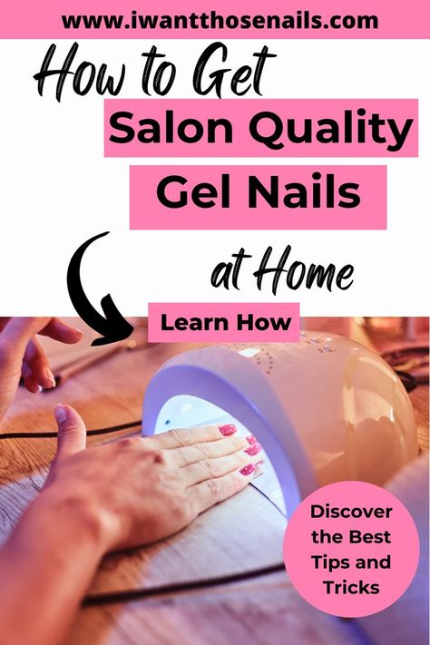 Ready to achieve salon-quality gel nails without leaving your house? Our DIY guide has got you covered! Follow our step-by-step instructions for a perfect gel manicure at home using UV light. We've also included some expert tips and tricks to help you get flawless results every time. Say goodbye to expensive salon visits and hello to beautiful, long-lasting gel nails in the comfort of your own home. With our how to do gel nails at home guide, you'll be a pro in no time! Manicure Steps At Home, Diy Gel Manicure, Manicure Steps, Gel Nail Tutorial, Uv Nail Polish, Gel Manicure At Home, Gel Nails At Home, Nail Art At Home, Light Nails