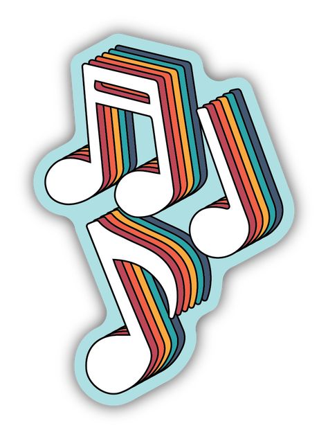 This fun sticker is great for your car, laptop, water bottle & more! It's perfect for adding some personality to your gear; made from high-quality vinyl, they are waterproof and non-toxic. Made in USA Approximately 3.5" x 2" Aesthetic Music Stickers, Music Stickers Aesthetic, Computer Stickers Aesthetic, Laptop Stickers Ideas, Musical Stickers, Good Stickers, Money Making Projects, Stickers High Quality, Retro Stickers