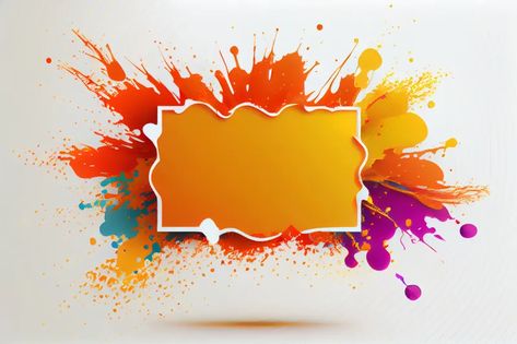 Free Happy Holi Banner with Colorful Splash Holi Banner Background, Holi Banner Design, Holi Logo, Holi Frame, Happy Holi Banner, Holi Banner, Holi Design, Holi Background, Holi Offer