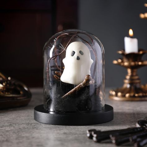 PRICES MAY VARY. Durable Clay Material - This ghost glass dome is made of premium luminous clay and high-quality glass with a sturdy wood base, and it is both visually stunning and built to last. The ghost figurine has a lifelike aspect thanks to its smooth surface and minute features. Handmade with Care - Each luminous ghost glass dome is meticulously handcrafted, ensuring a unique and artful creation. The detailed craftsmanship and attention to detail make this piece a visual and sensory delig Adopt A Ghost, Dark Ghost, Halloween Goth, Goth Home, Ghost Decoration, Skull Halloween, Ceramic Light, Halloween Lights, Halloween Items