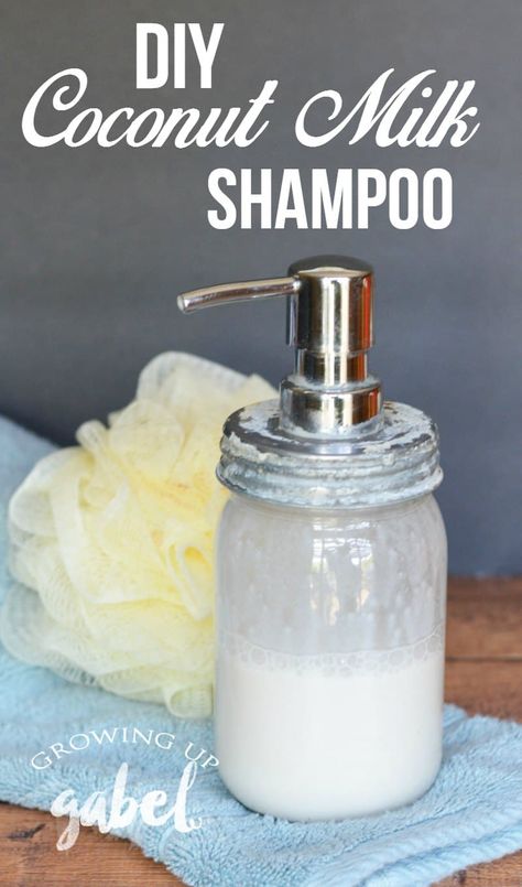 Diy Coconut Milk, Homemade Shampoo Recipes, How To Make Shampoo, Diy Shampoo Recipe, Coconut Milk Shampoo, Diy Coconut, Shampoo Recipe, Homemade Deodorant, Homemade Shampoo