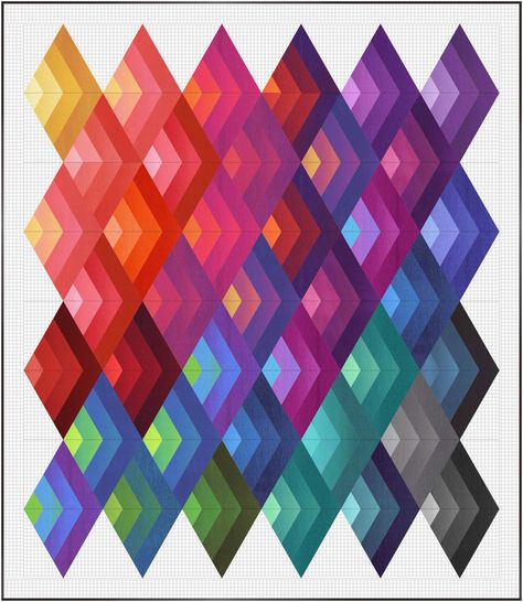 Quilting Books, Modern Quilt Blocks, Fun Quilt, 3d Quilts, Quilt Modernen, Geometric Quilt, Rainbow Quilt, Arte Inspo, Book Quilt