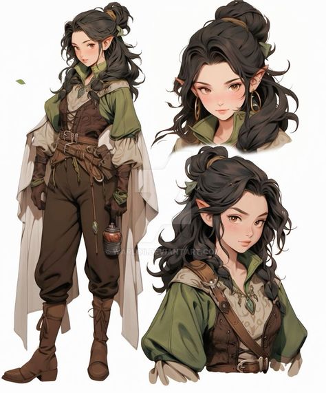 The Butterfly Haircut, Ranger Dnd, Dnd Druid, 10 000 Followers, Elf Ranger, Dnd Elves, Butterfly Haircut, Elf Characters, Elf Druid