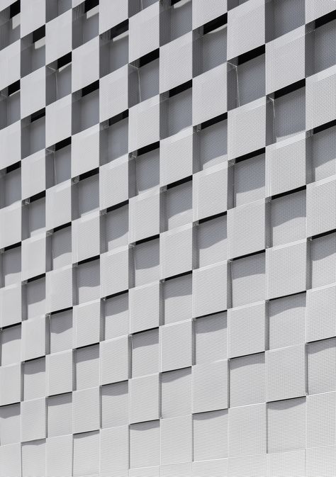 Image 8 of 15 from gallery of XYZ Formula / WGNB. Photograph by Yongjoon Choi Photo Composite, Mall Facade, Facade Pattern, Building Skin, Retail Facade, Cladding Design, Facade Material, Concrete Facade, Parametric Design