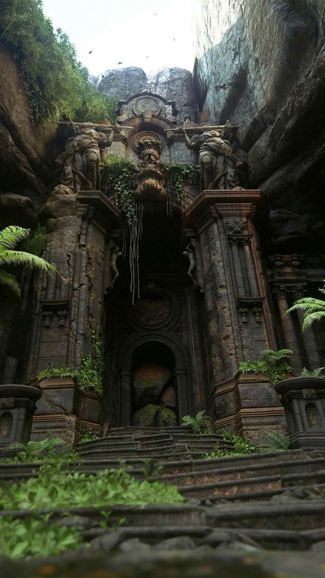 Space Wallpaper, Fantasy Places, Urban Exploration, Ancient Architecture, Tomb Raider, Ancient Ruins, Abandoned Buildings, Uncharted, Alam Yang Indah