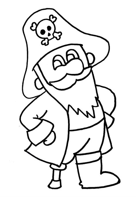 Pirate Coloring Pages Pirate Quilt, Pirate Pictures, Pirate Coloring Pages, Pirate Crafts, Easy Drawings For Beginners, Pirate Day, Easy Drawings For Kids, Coloring Pages For Boys, Pirate Theme