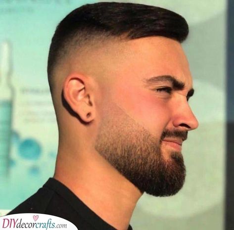 Another Faded Beard - With a Rounded End New Beard Style, Faded Beard Styles, Men Fade Haircut Short, Short Hair With Beard, Beard And Mustache Styles, Beard Styles Short, Mens Hairstyles With Beard, Beard Haircut, Gents Hair Style